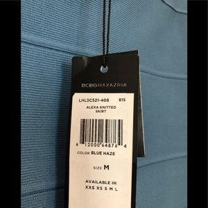 bcbg “Alexa knitted skirt” size M color blue haze